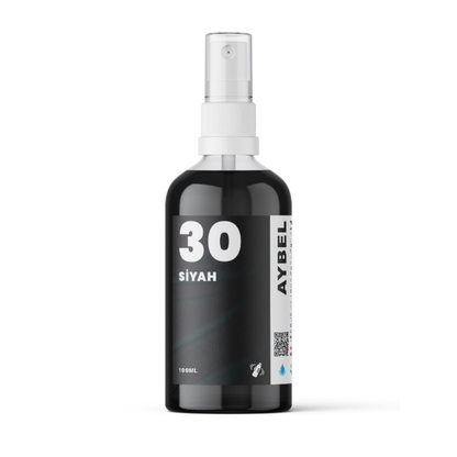 Sort tekstilfarvespray